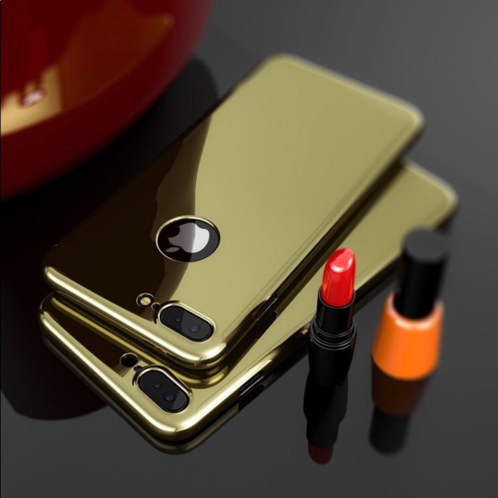 iPhone 7Plus/8Plus 360 Protective Phone Case Gold